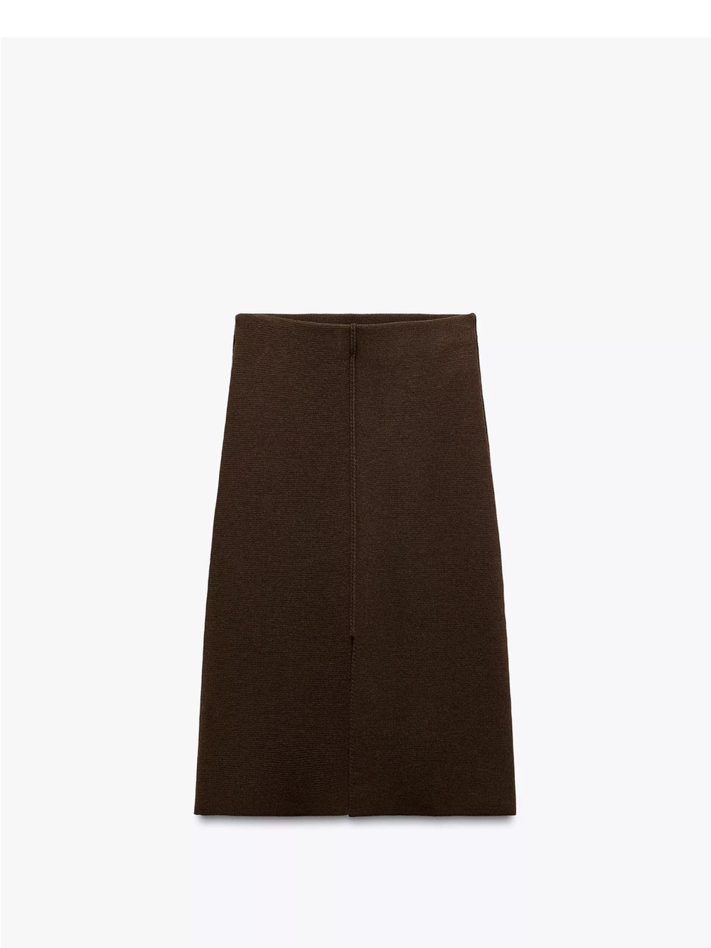 Zara Brown Knit midi Skirt
